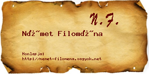 Német Filoména névjegykártya